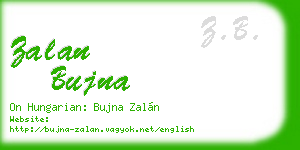 zalan bujna business card